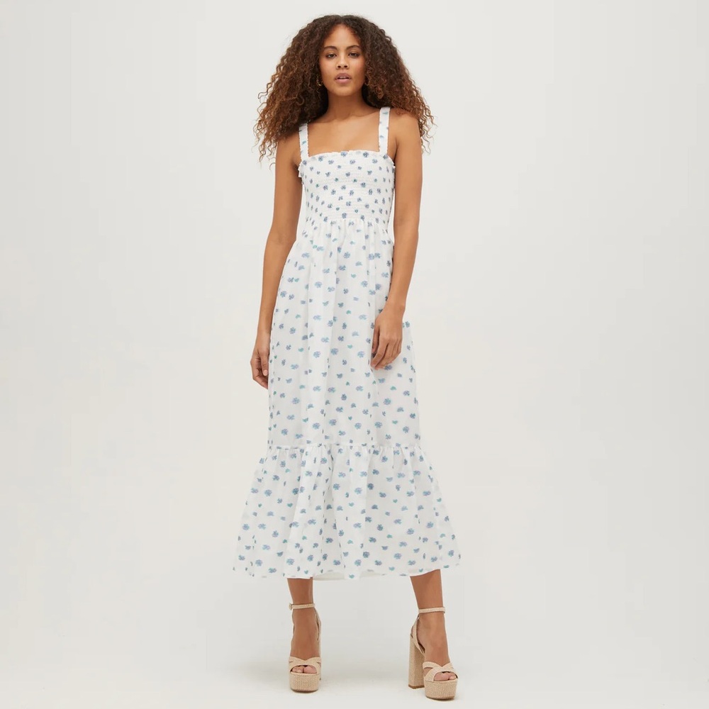 Hill House Collector’s Edition Organza Anjuli Nap Dress in Lilac Floral Jacquard